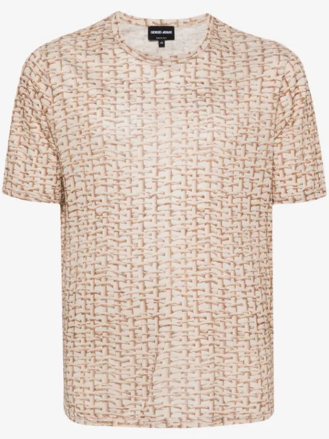 Giorgio Armani woven-print T-shirt