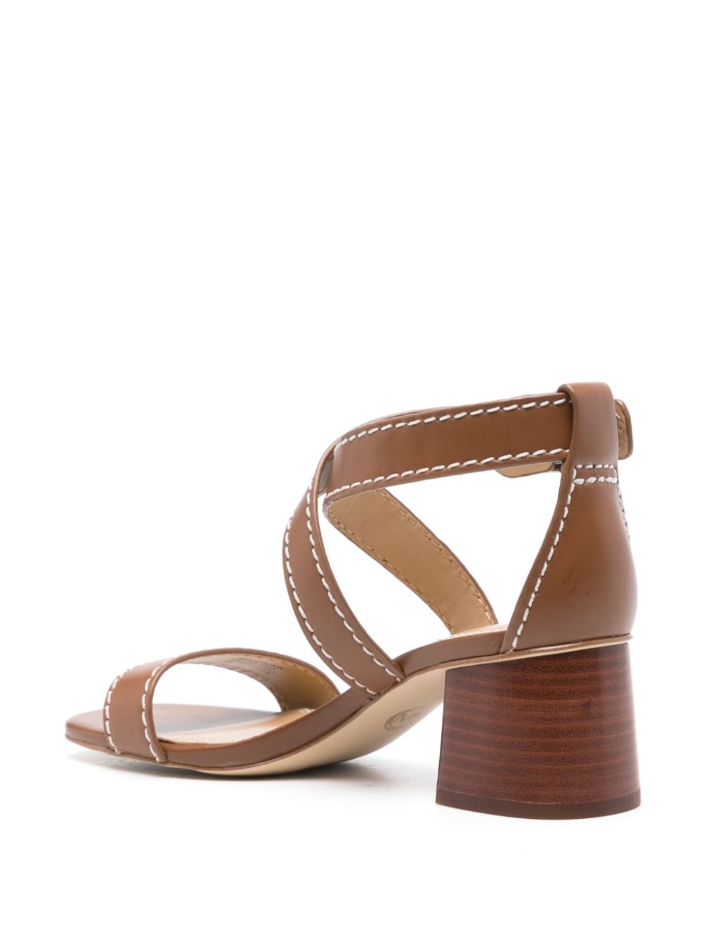 Shop Michael Michael Kors Ashton 50mm Leather Sandals In Brown