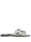 Paris Texas snakeskin-effect sandals - Neutrals