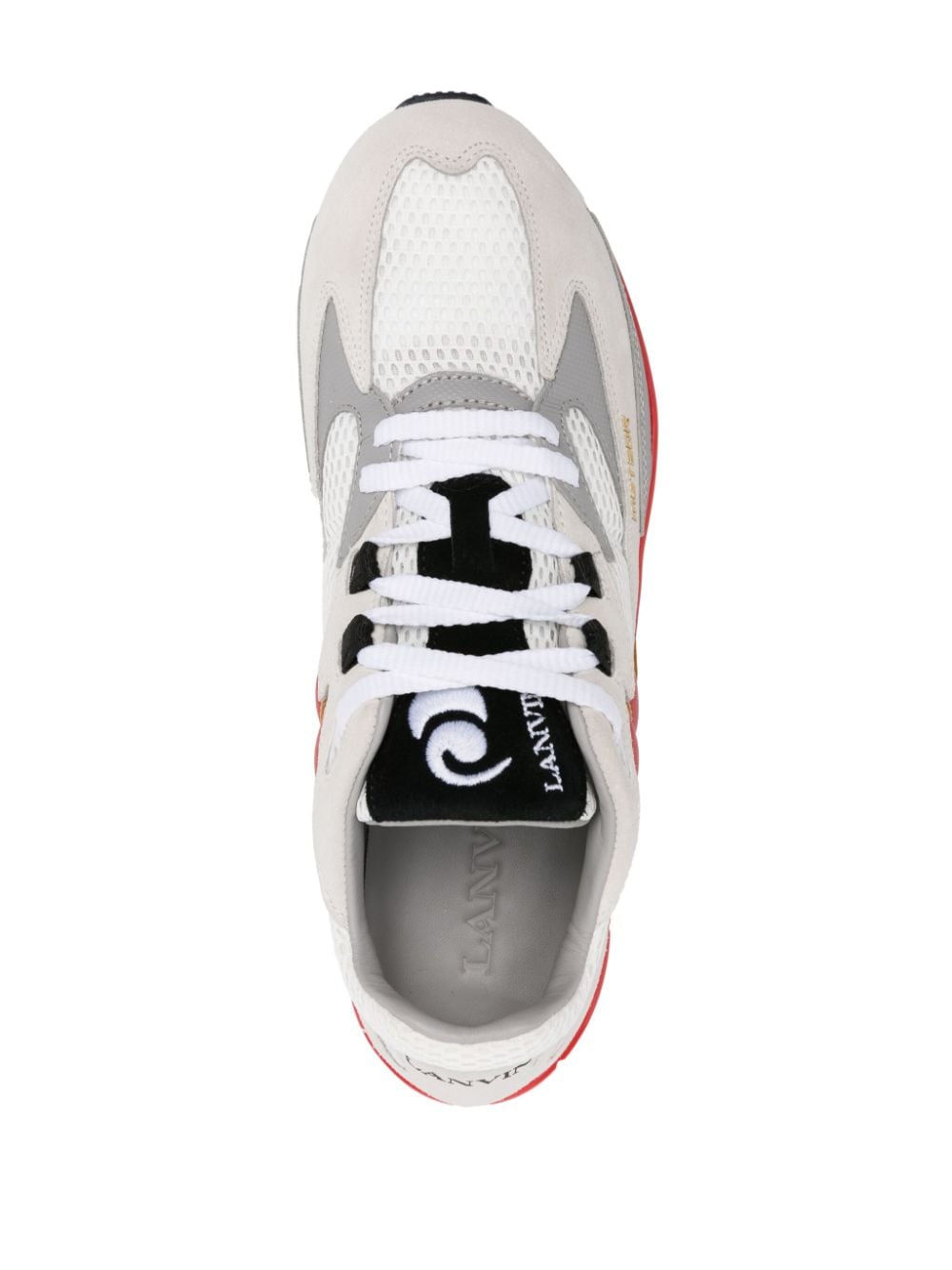 Shop Lanvin Lace-up Suede Sneakers In White