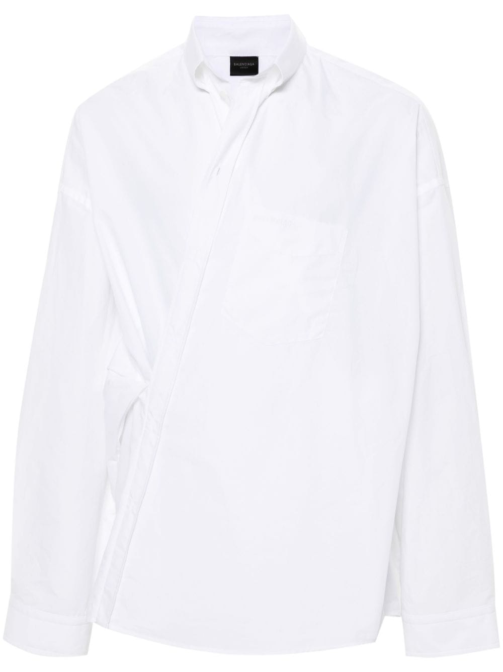 Balenciaga Wikkelshirt met geborduurd logo Wit