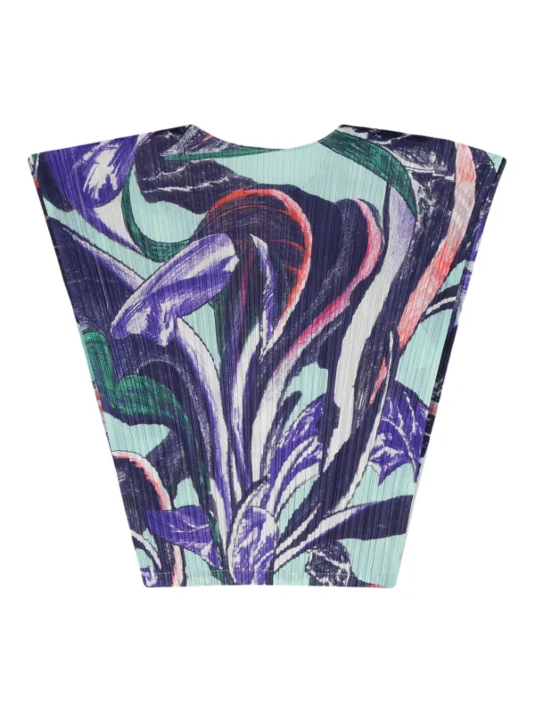 PLEATS PLEASE ISSEY MIYAKE タンクトップブルー