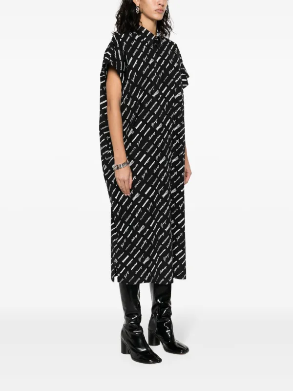 BALENCIAGA ブラックドレスシャツ L BALENCIAGA ブラックドレスシャツ L Balenciaga Maxi Patched