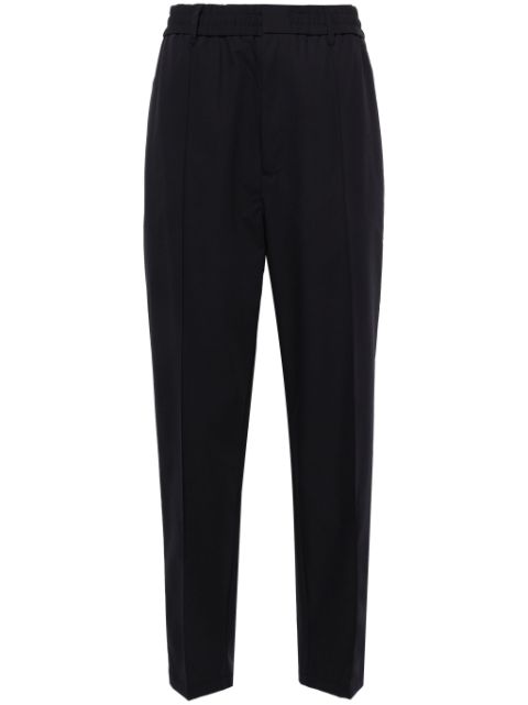 Emporio Armani elasticated-waist tapered-leg trousers Men