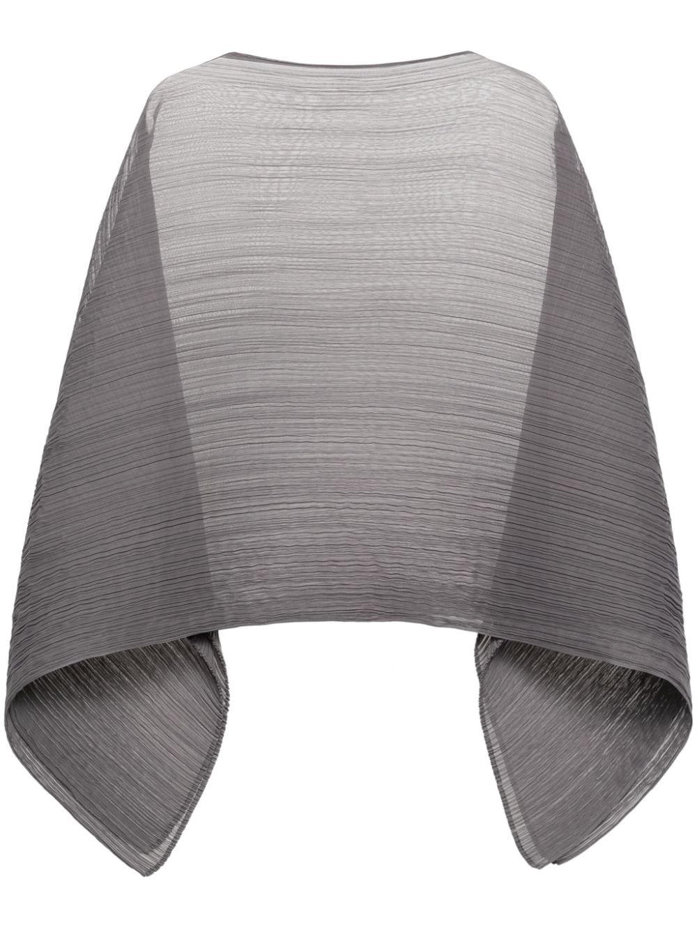 Issey Miyake Plissé-effect Cape Top In Black