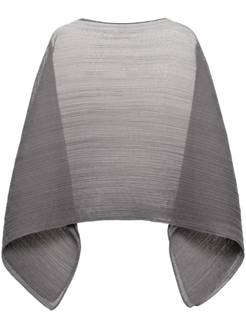 Pleats Please Issey Miyake plissé-effect cape top