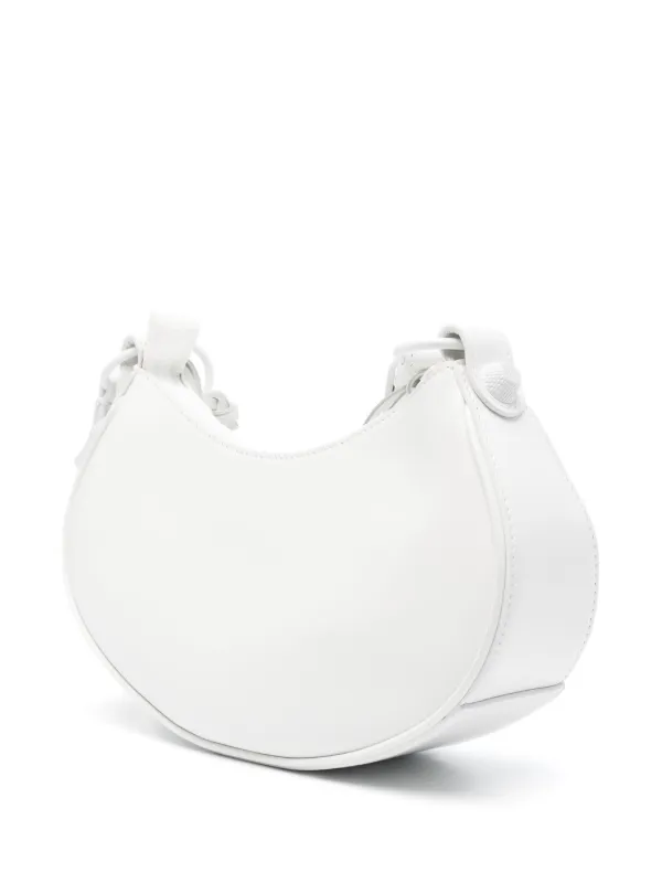 Balenciaga Small Le Cagole Leather Shoulder Bag | White