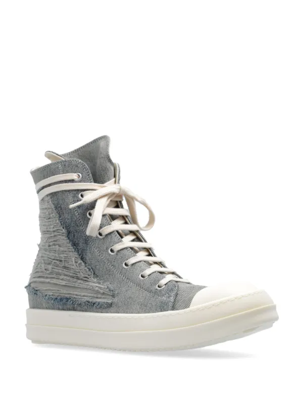 Rick Owens DRKSHDW ダメージ スニーカー | ブルー | FARFETCH JP
