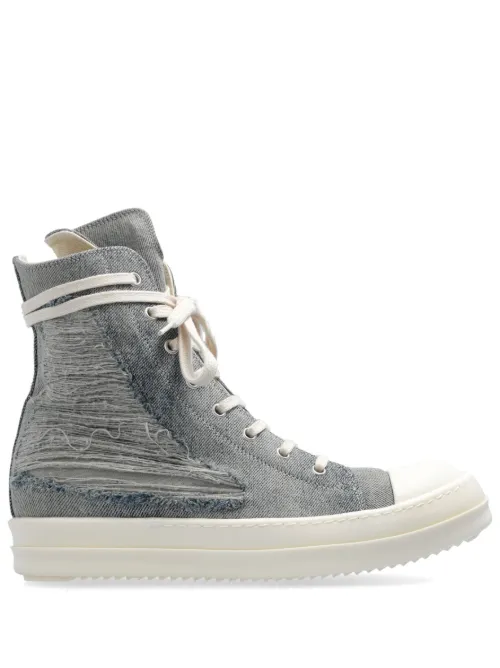 Baskets lacées à effet usé - Rick Owens DRKSHDW - Modalova