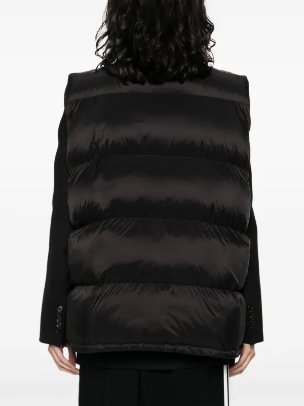 Balenciaga logo print Padded Vest Black FARFETCH