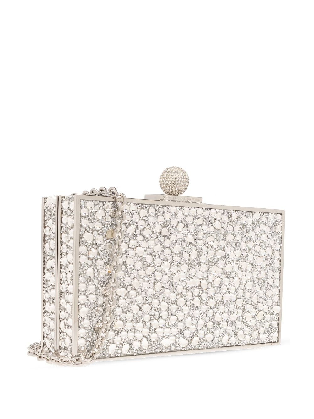 Shop Sophia Webster Clara Clutch Bag In Silver