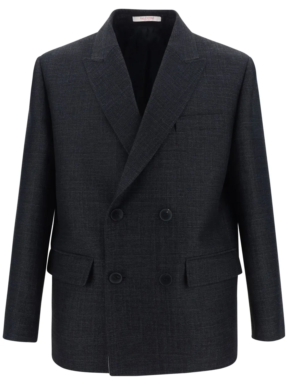 Valentino Garavani Wollen blazer met dubbele rij knopen Grijs
