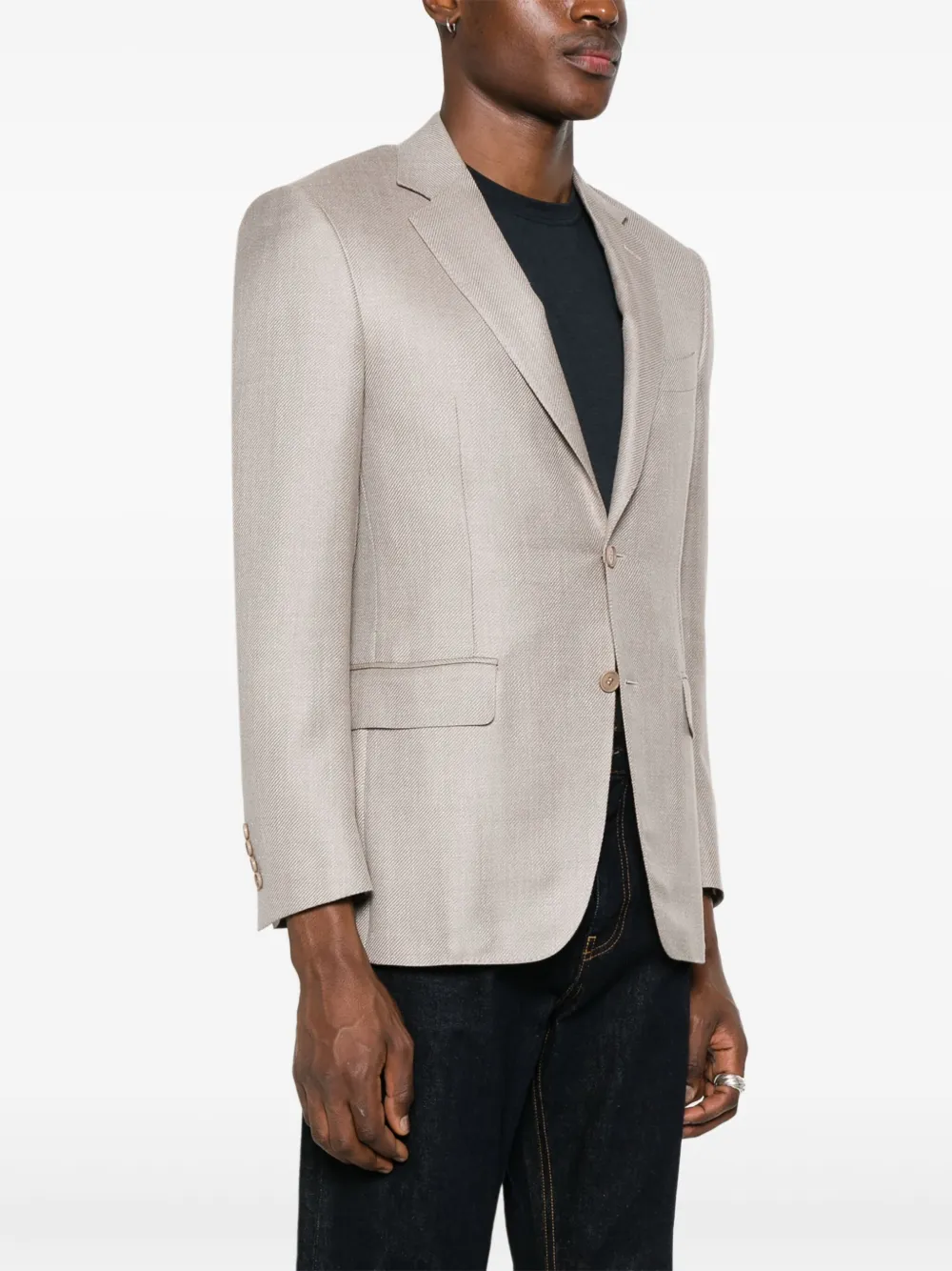 Canali Twill blazer Beige