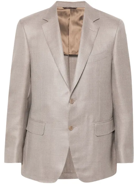 Canali twill-weave blazer 