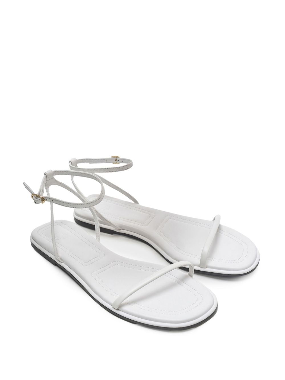 12 STOREEZ Leren sandalen met gesp - Wit