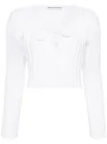 Alexander Wang cropped ribbed sweater - White