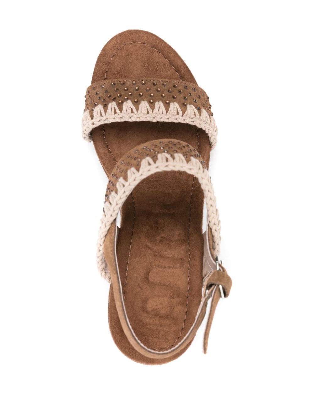 Shop Mou 95mm Suede Sandals In Brown