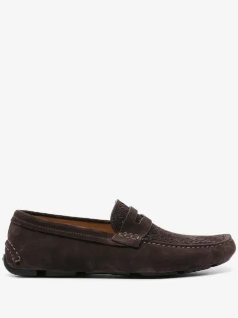 Giorgio Armani penny-slot suede drivers