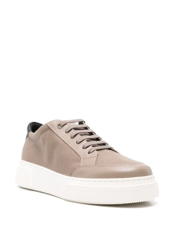 Giorgio Armani レースアップ キャンバススニーカー | ニュートラル 
