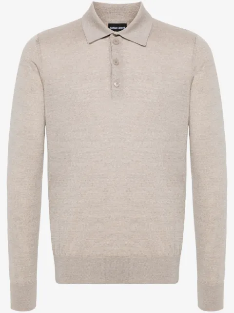Giorgio Armani long-sleeve wool polo shirt