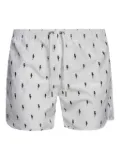 Neil Barrett lightning bolt-print swim shorts - White