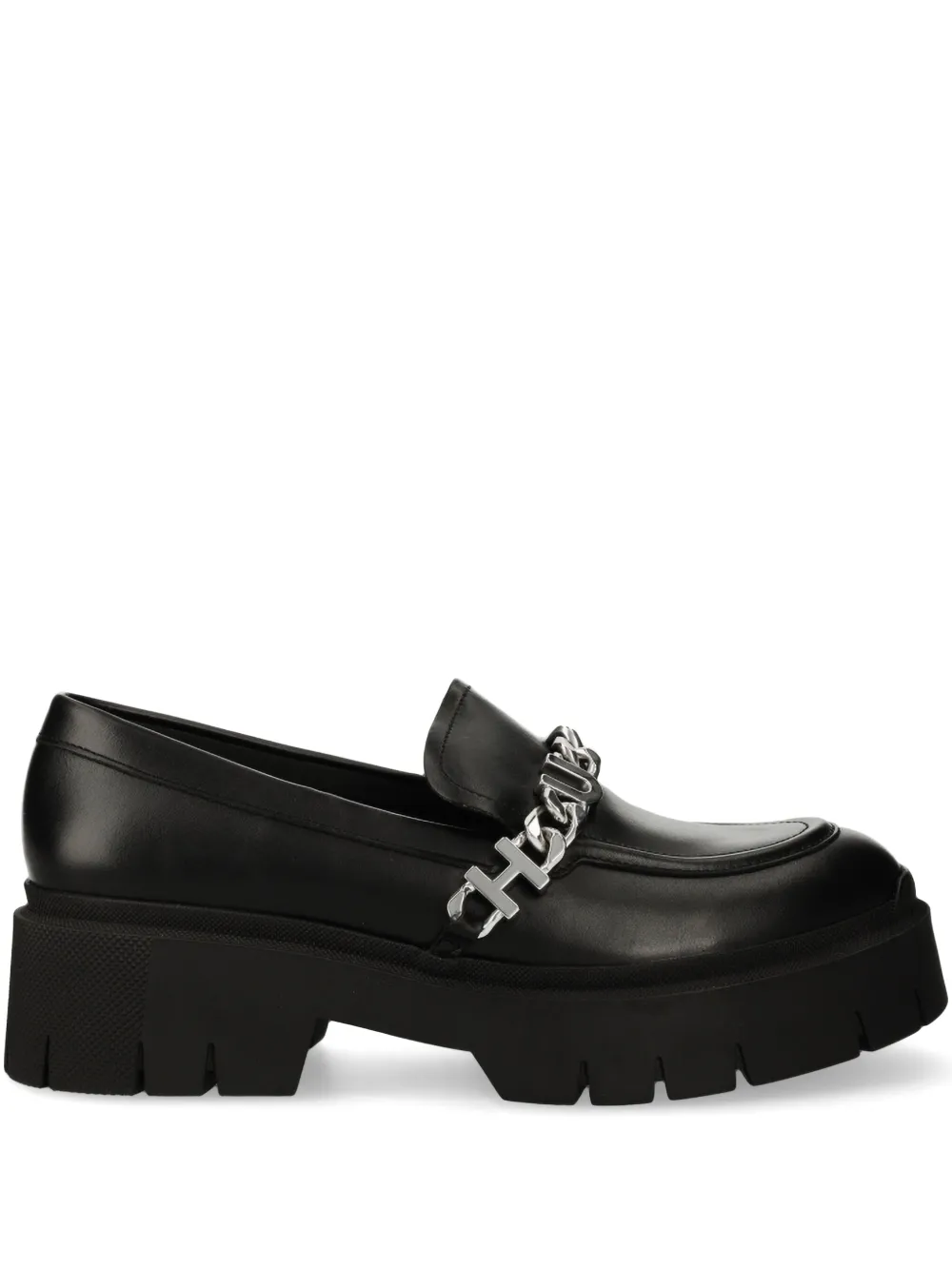 HUGO leather loafers – Black