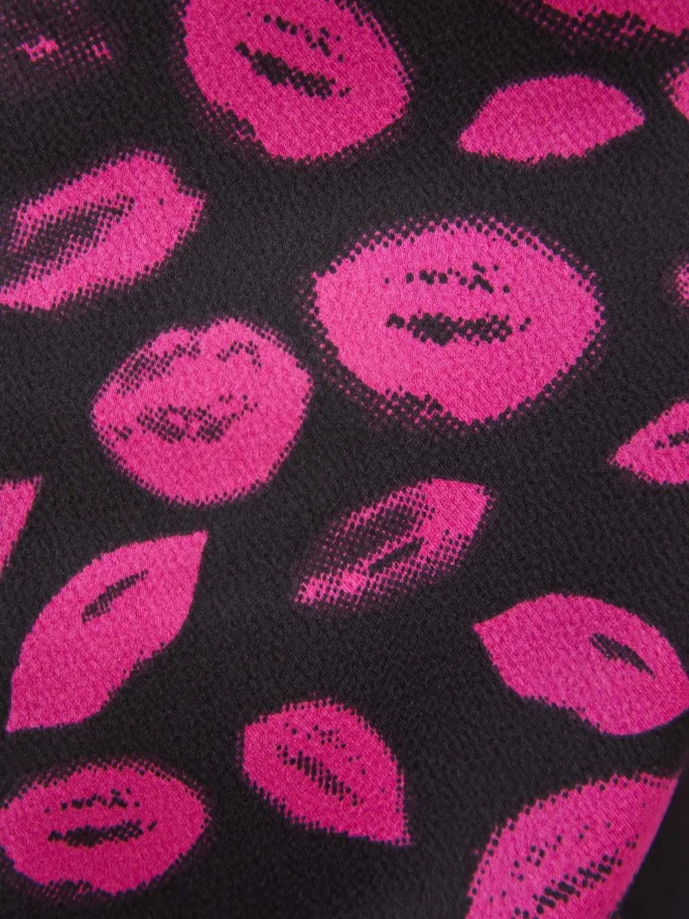 Hugo Boss Tied Lips-print Blouse In Pink