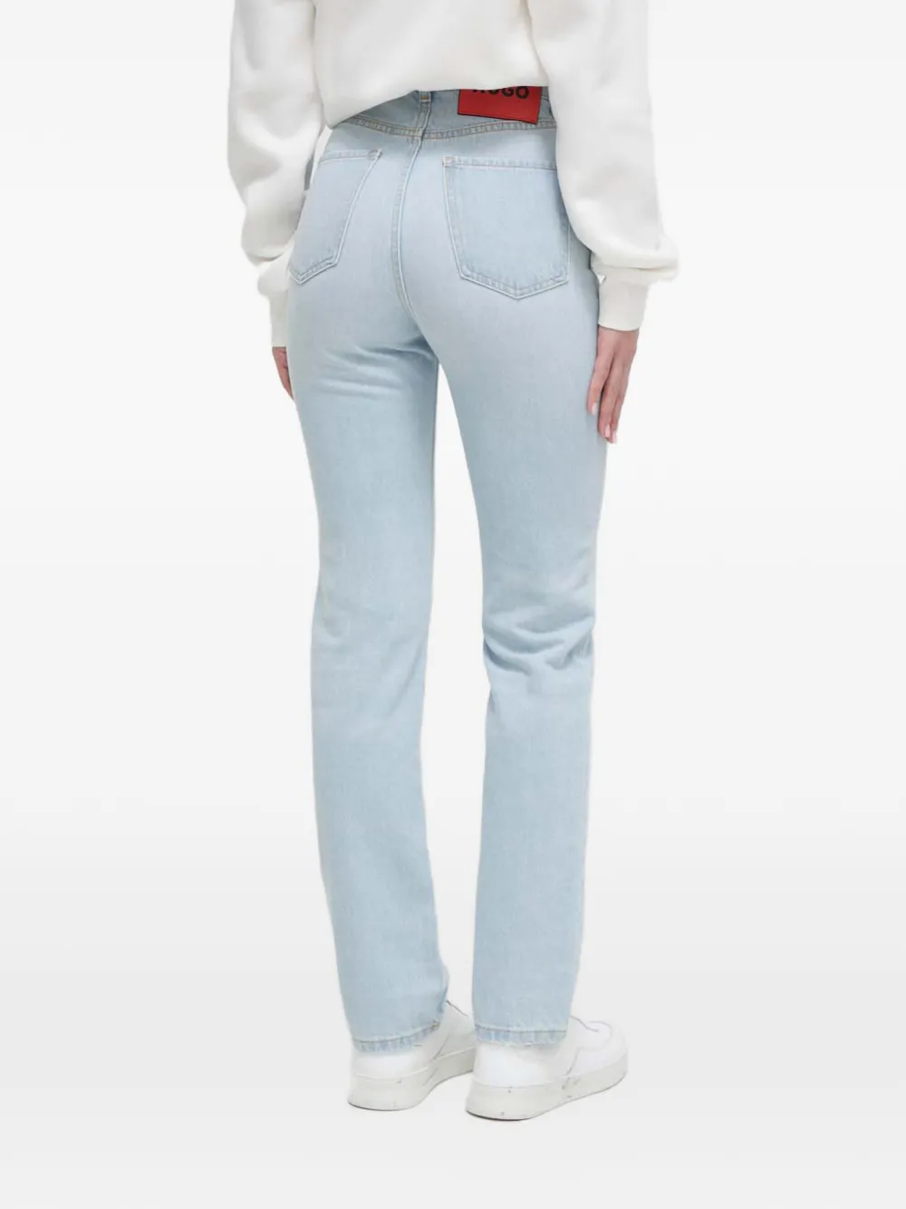 HUGO logo-patch jeans - Blauw