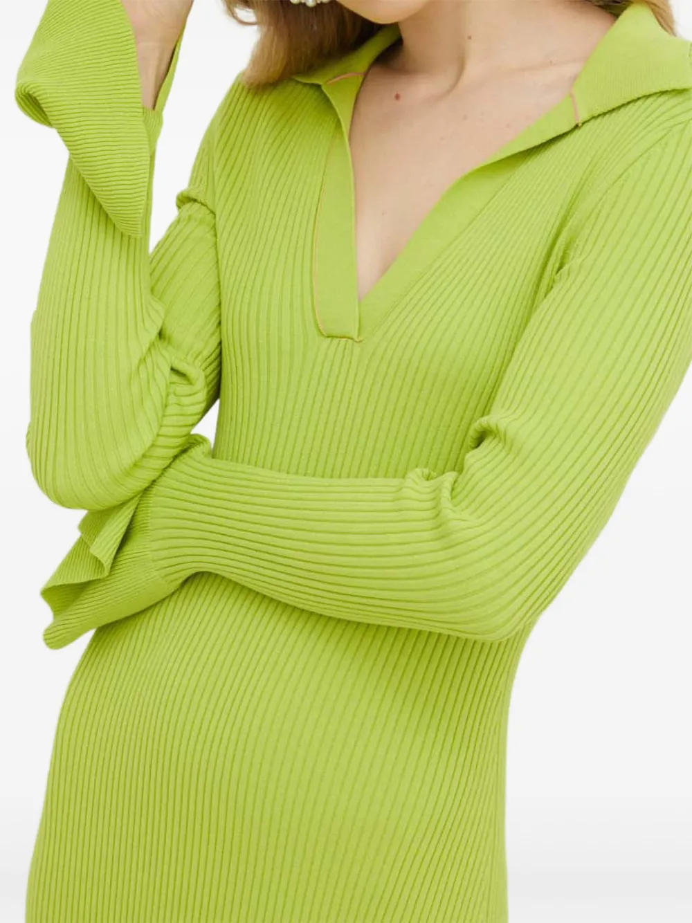 HUGO Midi-jurk met split Groen