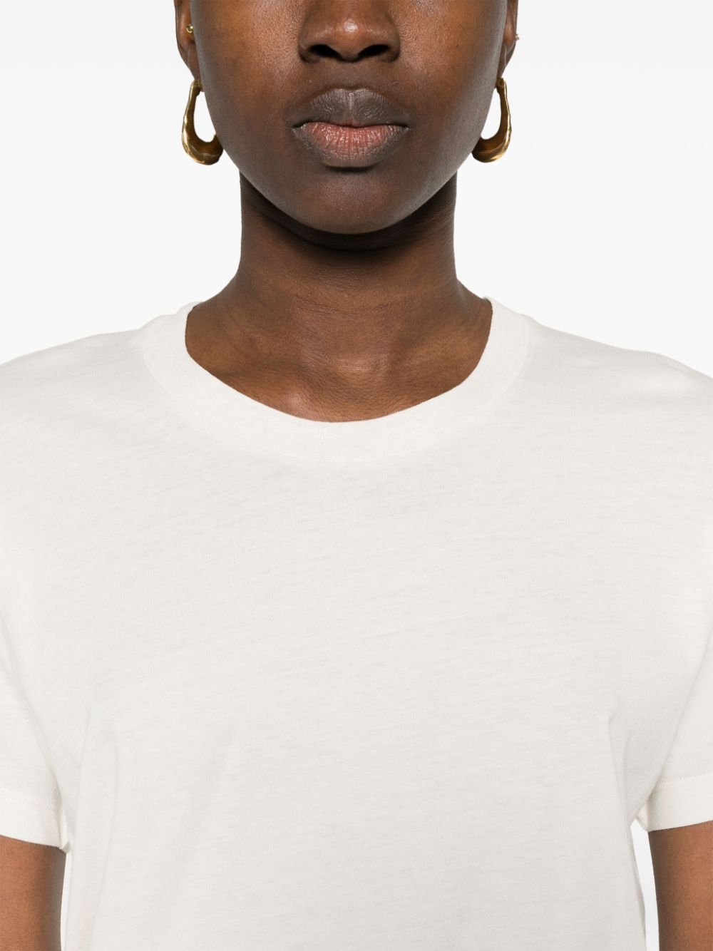 Shop The Row Cotton Crew-neck T-shirt In Neutrals