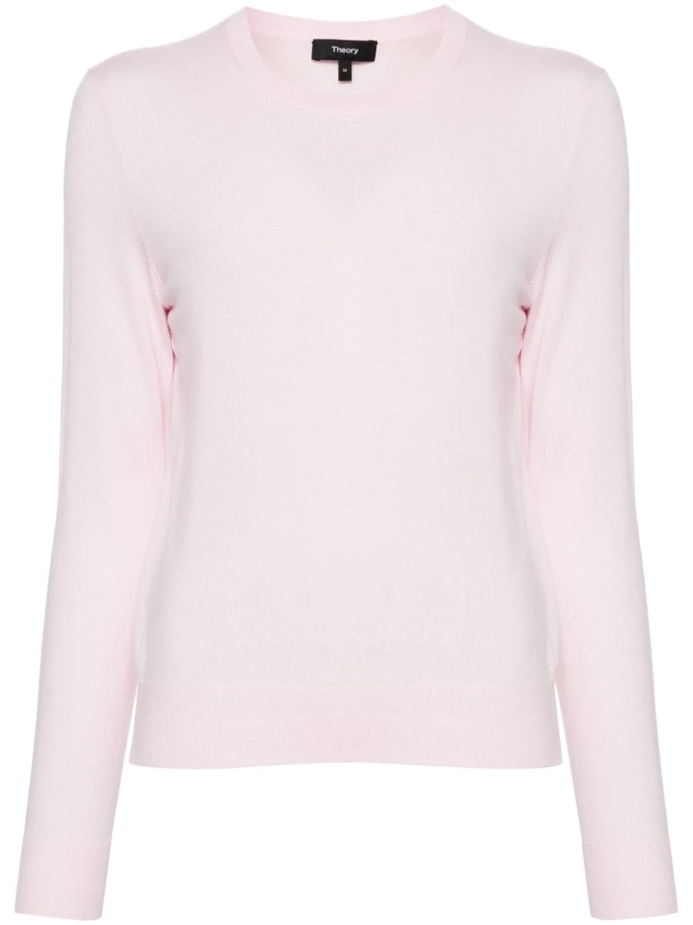 Theory crew-neck knitted jumper Roze