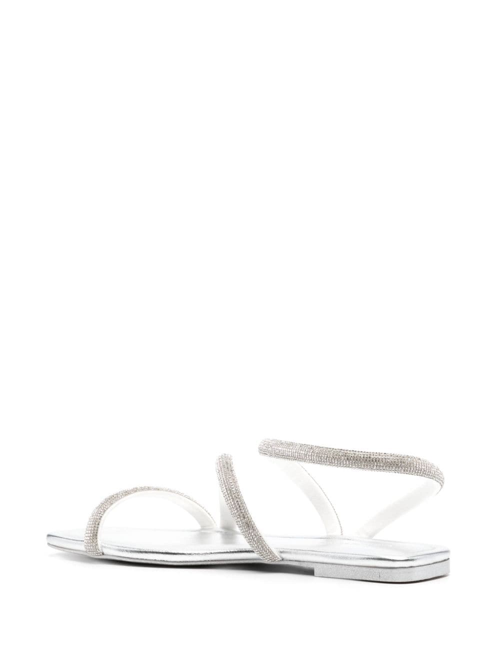 Shop Chiara Ferragni Andromedra Flat Sandals In Silver