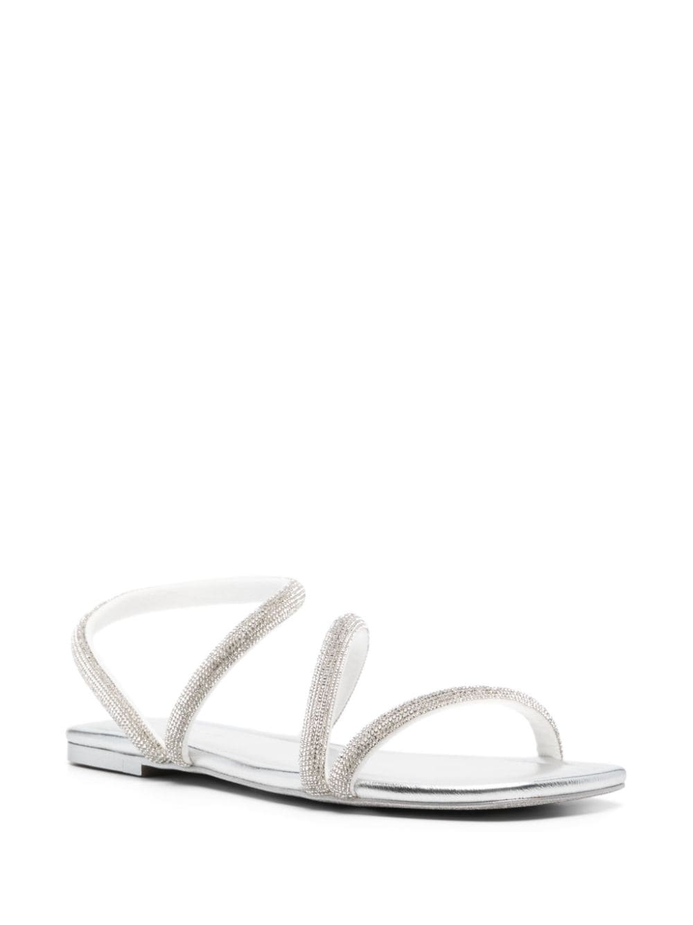 Shop Chiara Ferragni Andromedra Flat Sandals In Silver