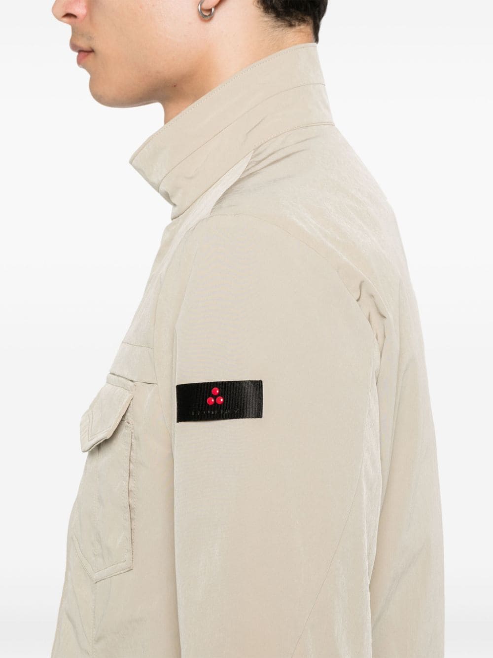 Shop Peuterey Iridescent Water-repellent Jacket In Neutrals