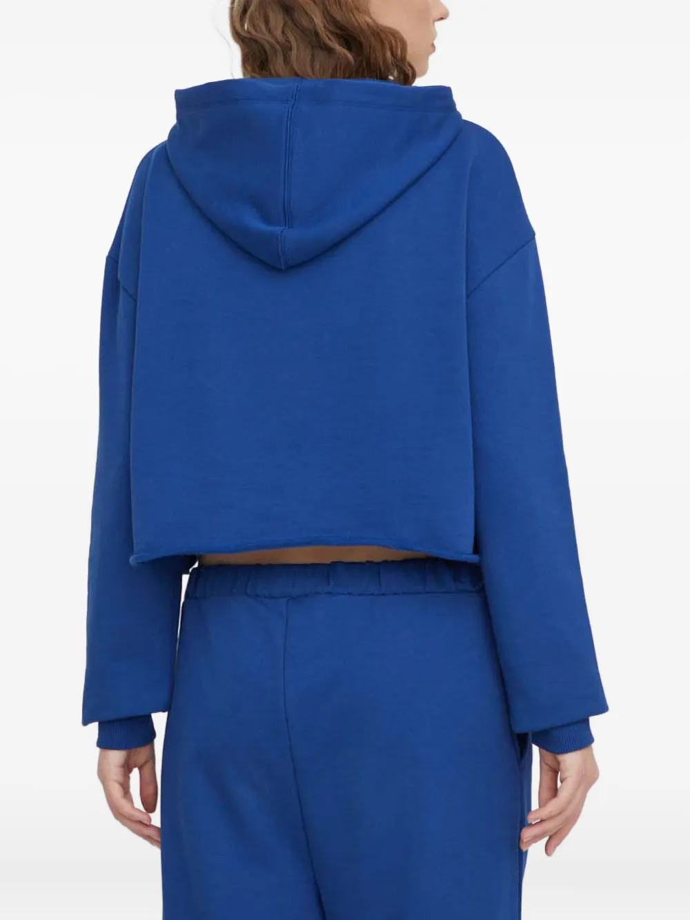 HUGO Hoodie met gerafelde zoom - Blauw