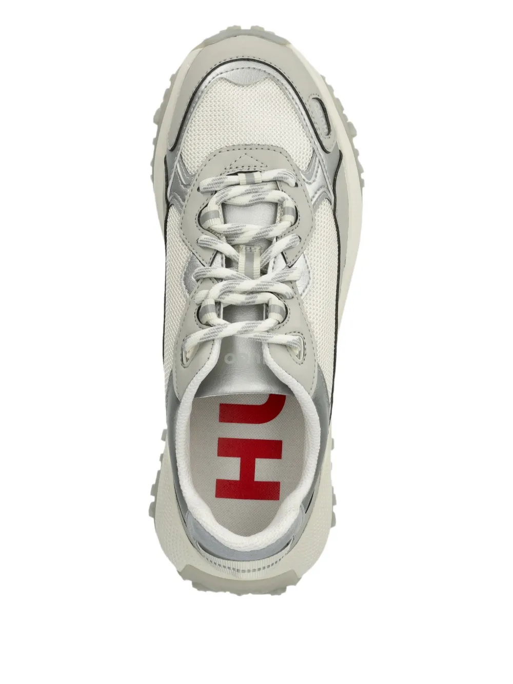 HUGO Go1st sneakers met mesh vlakken Grijs