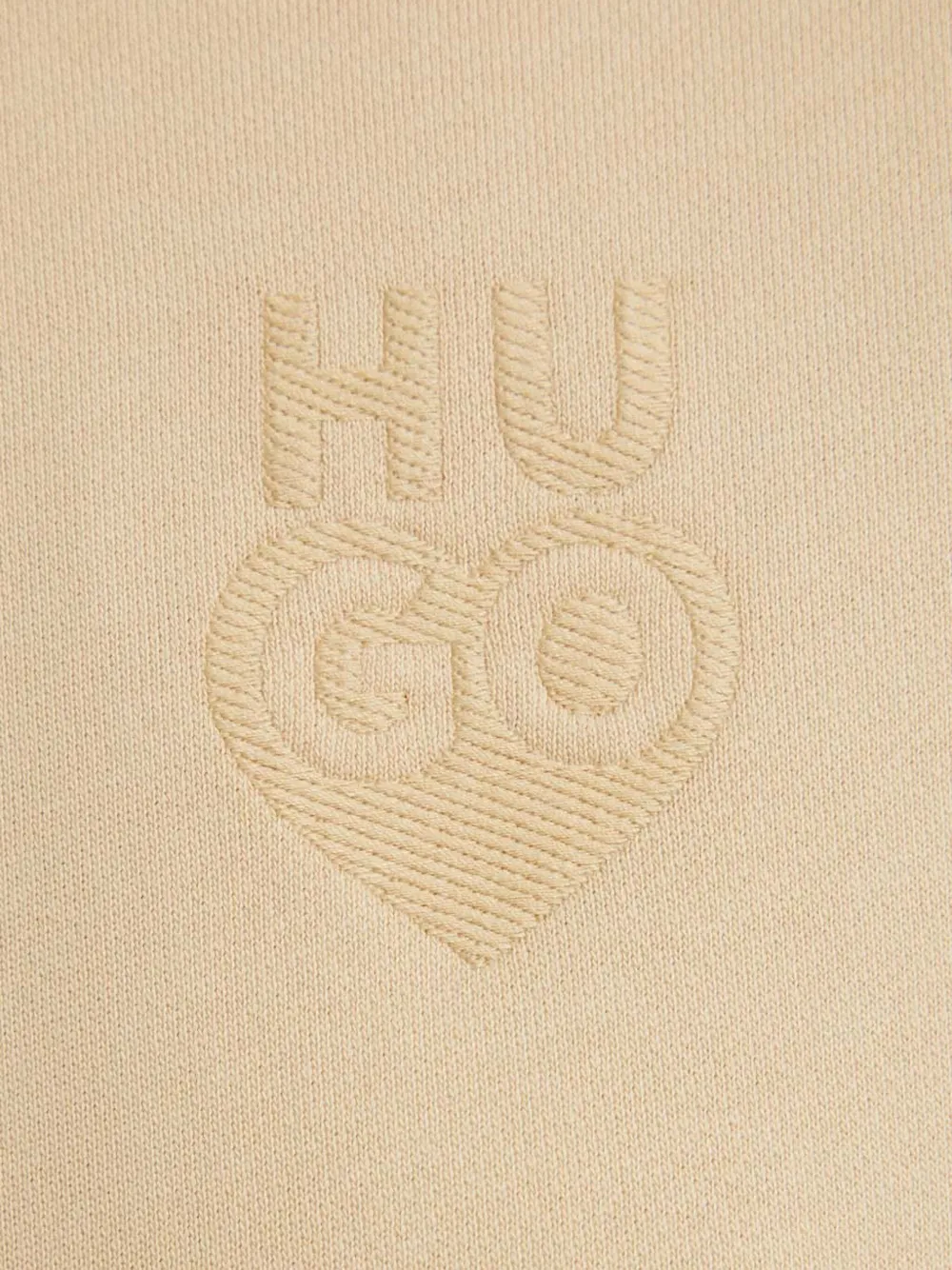 Hugo Boss Logo-embroidered Sweatshirt In Neutral