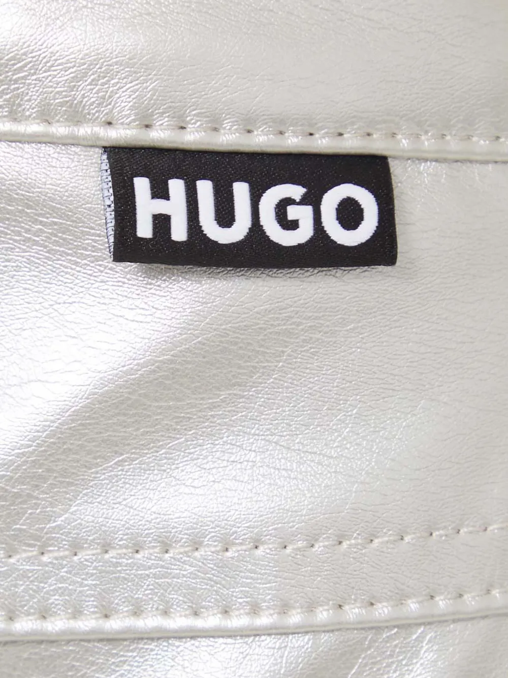 HUGO Broek met metallic-effect Zilver
