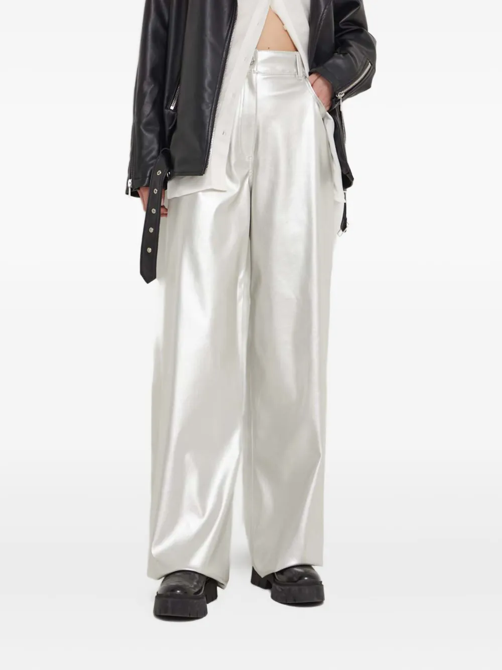 HUGO Hose in Metallic-Optik | Silber | Image 1