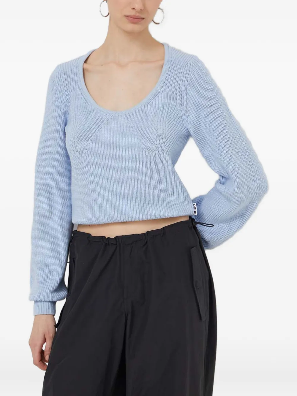 HUGO Pullover mit U-Ausschnitt | Blau | Image 1