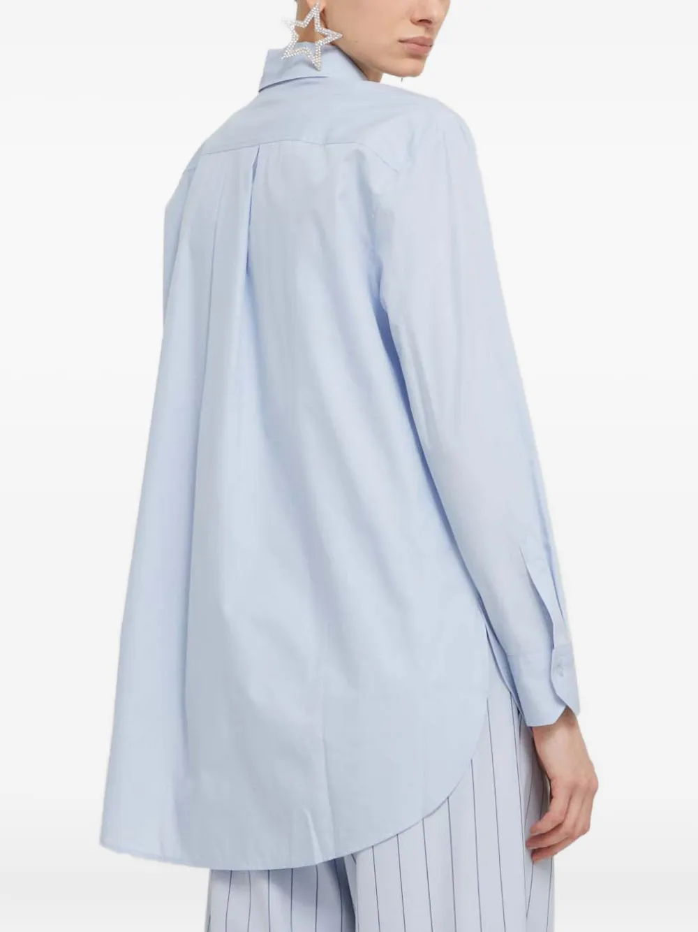 HUGO Blouse met opgestikte zak Blauw