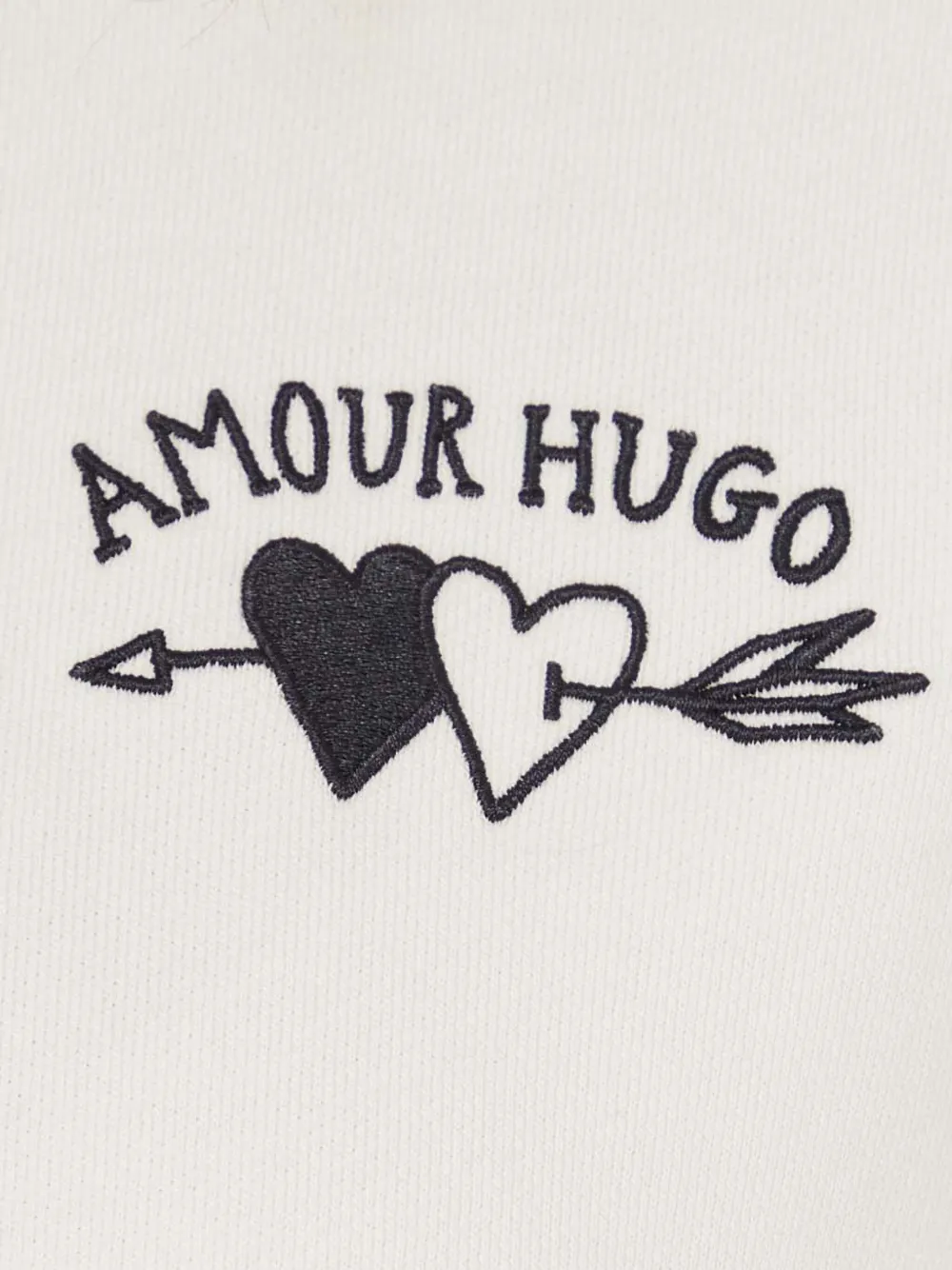 HUGO Hoodie met borduurwerk Wit