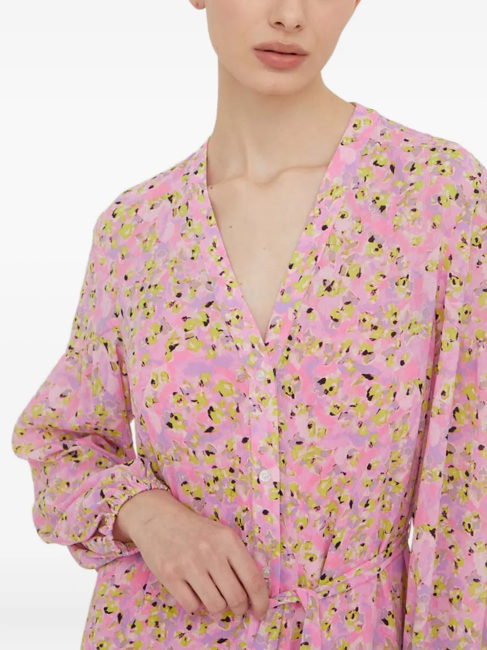 HUGO Mini-jurk met ruches Roze