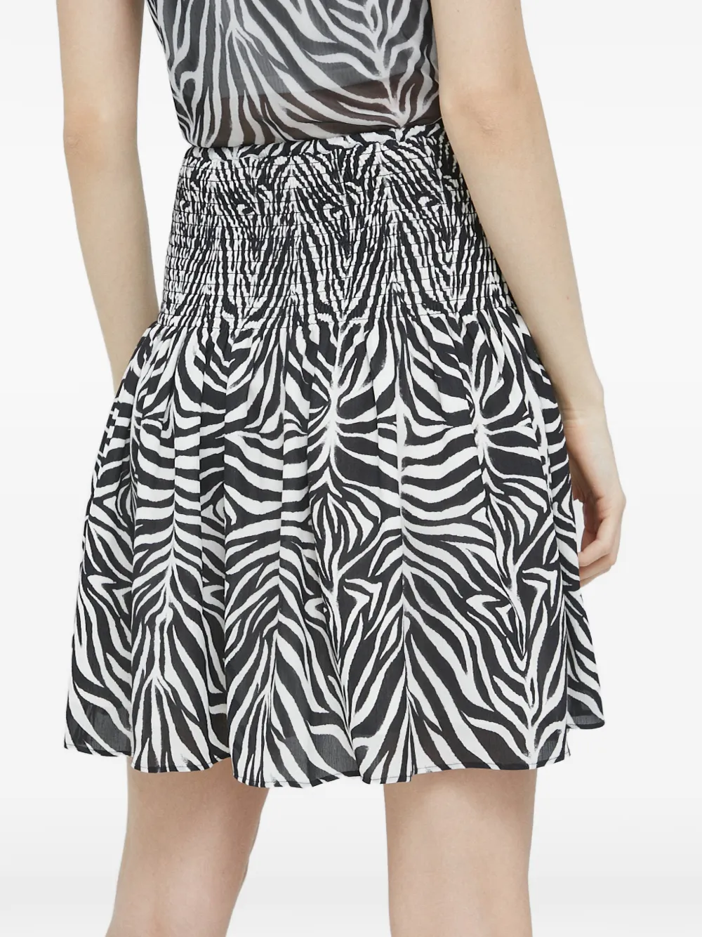 Hugo Boss Gathered Mini Skirt In Multi