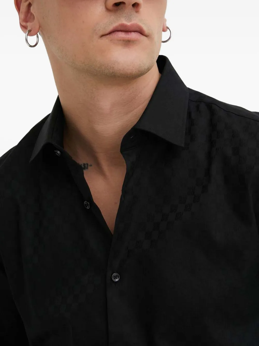 HUGO Kenno overhemd met patroon Zwart