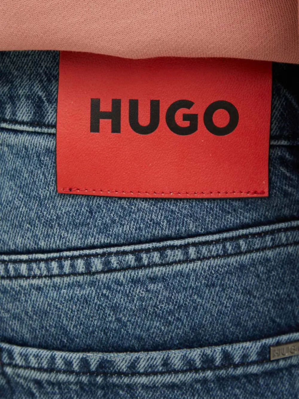 HUGO Jeans met vervaagd effect Blauw