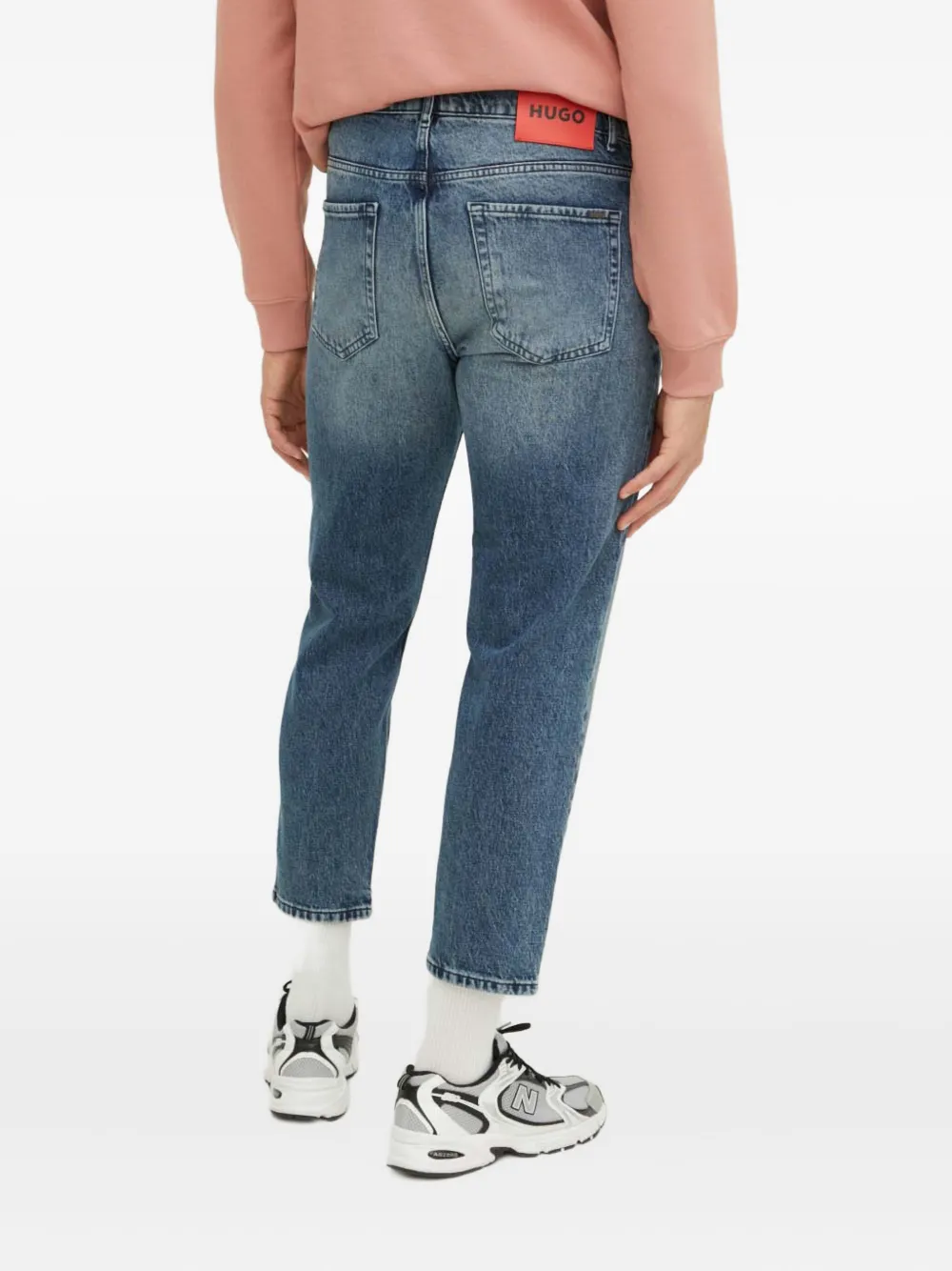 HUGO Jeans met vervaagd effect Blauw