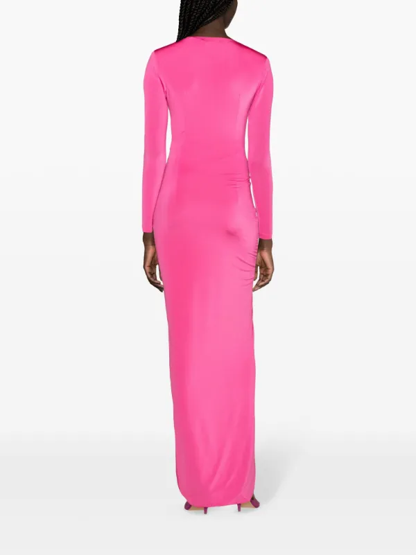 Nissa Floral-appliqu Maxi Dress - Pink