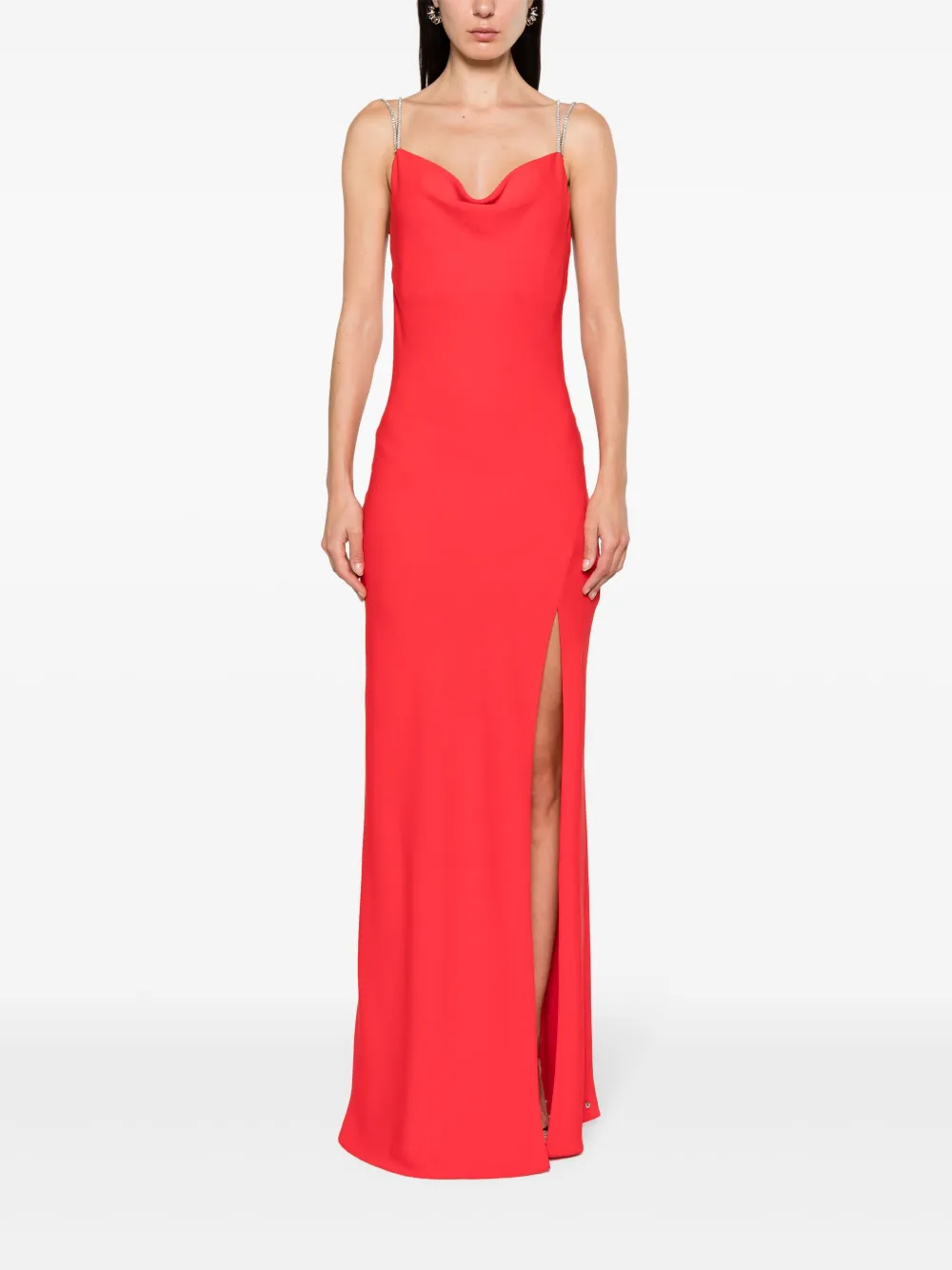 NISSA Maxi-jurk met open rug Rood