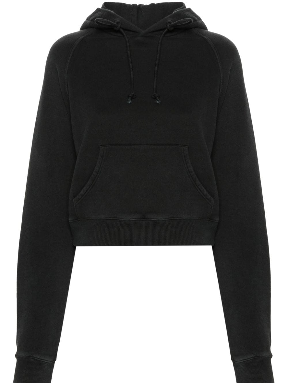The Row Timmy Cropped Hoodie In Black